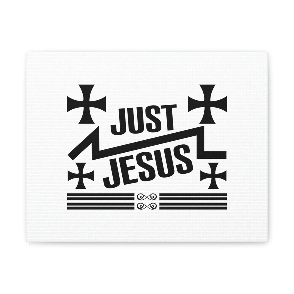 Scripture Walls John 14:6 Just Jesus Cross Bible Verse Canvas Christian Wall